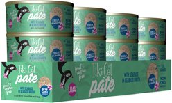Tiki Cat Luau Seabass Pate Wet Cat Food, 2.8-oz can, case of 12 slide 2 of 9