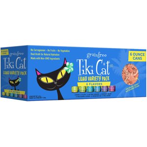 Tiki Cat Luau Variety Pack Grain-Free Canned Cat Food, 6-oz, case of 8