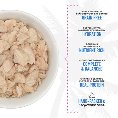 Show full view: Tiki Cat Luau Variety Pack Grain-Free Canned Cat Food, 6-oz, case of 8 slide 5 of 12