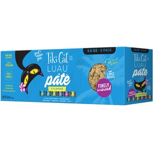Tiki Cat Luau Variety Pack Pate Wet Cat Food, 5.5-oz can, case of 8