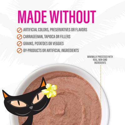 Show full view: Tiki Cat Luau Velvet Mousse Chicken Grain-Free Wet Cat Food, 2.8-oz pouch, case of 12 slide 9 of 11