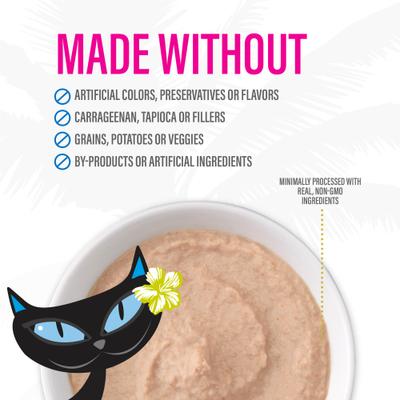 Show full view: Tiki Cat Luau Velvet Mousse Chicken & Salmon Grain-Free Wet Cat Food, 2.8-oz pouch, case of 12 slide 9 of 11