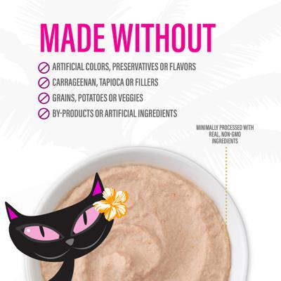 Show full view: Tiki Cat Luau Velvet Mousse Salmon Grain-Free Wet Cat Food, 2.8-oz pouch, case of 12 slide 9 of 11