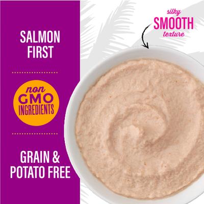 Show full view: Tiki Cat Luau Velvet Mousse Salmon Grain-Free Wet Cat Food, 2.8-oz pouch, case of 12 slide 7 of 11