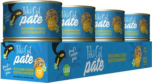 Show full view: Tiki Cat Luau Wild Salmon & Chicken Pate Wet Cat Food, 5.5-oz can, case of 8 slide 3 of 10
