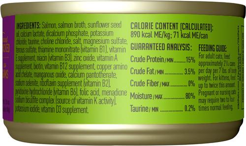 Show full view: Tiki Cat Luau Wild Salmon in Salmon Consomme Grain-Free Canned Cat Food, 2.8-oz, case of 12 slide 3 of 12
