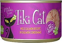 Tiki Cat Luau Wild Salmon in Salmon Consomme Grain-Free Canned Cat Food, 6-oz, case of 8