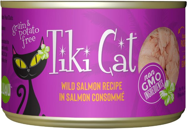 Tiki Cat Hanalei Luau Grain Free Wild Salmon In Salmon Consomme Canned Cat Food Tiki Cat Hanalei Luau Grain Free Wild Salmon In Salmon Consomme Canned Cat Food