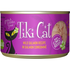 Tiki Cat Luau Wild Salmon in Salmon Consomme Grain-Free Canned Cat Food, 6-oz, case of 8
