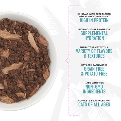 Show full view: Tiki Cat Mega Pack Fish Favorites Variety Pack Wet Cat Food, 2.8 & 3-oz cans, 24 count slide 5 of 11