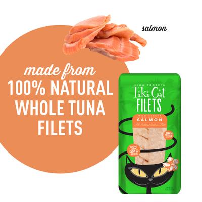 Show full view: Tiki Cat Salmon Filet Grain-Free Cat Treats, 1-oz bag, pack of 12 slide 5 of 10
