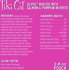 Tiki Cat Silver Mousse Salmon & Pumpkin Grain-Free Senior Wet Cat Food, 2.8-oz, 12 count slide 2 of 8