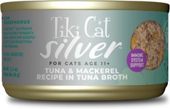 Tiki Cat Silver Tuna & Mackerel Grain-Free Wet Cat Food, 2.4-oz, case of 12