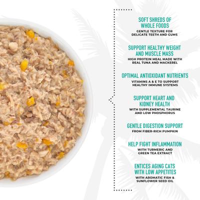 Show full view: Tiki Cat Silver Tuna & Mackerel Grain-Free Wet Cat Food, 2.4-oz, case of 12 slide 6 of 11