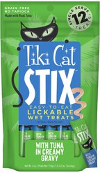 Tiki Cat Stix Tuna Grain-Free Cat Treats, 0.5-oz pouch, pack of 12