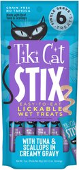 Tiki Cat Stix Tuna & Scallops in Creamy Gravy Grain-Free Wet Cat Treat, 3-oz pouch, pack of 6