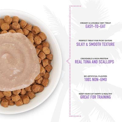 Show full view: Tiki Cat Stix Tuna & Scallops in Creamy Gravy Grain-Free Wet Cat Treat, 3-oz pouch, pack of 6 slide 5 of 10