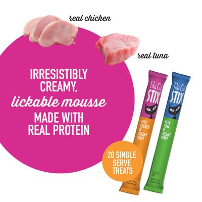 Show full view: Tiki Cat Stix Variety Pack Grain-Free Lickable Cat Treats, 0.5-oz pouch, pack of 20 slide 5 of 10