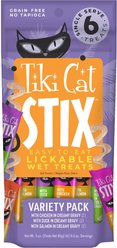 Tiki Cat Stix Variety Pouch Grain-Free Wet Cat Treat, 0.5-oz pouch, pack of 6 slide 1 of 8