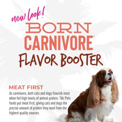 Show full view: Tiki Dog Born Carnivore Flavor Booster Beef Bisque Non-GMO Wet Dog Food Topper, 1.5-oz pouch, case of 12 slide 7 of 11