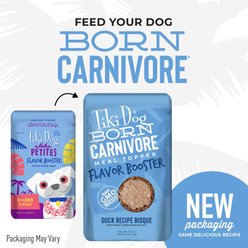 Tiki Dog Born Carnivore Flavor Booster Duck Bisque Non-GMO Wet Dog Food Topper, 1.5-oz pouch, case of 12 slide 2 of 9