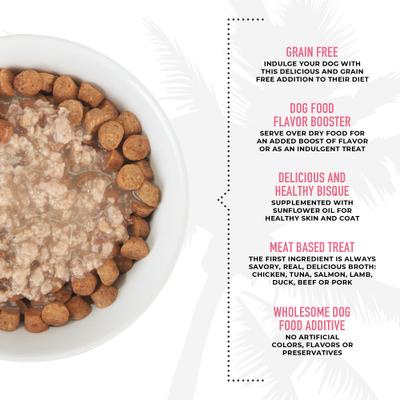 Show full view: Tiki Dog Born Carnivore Flavor Booster Salmon Bisque Non-GMO Wet Dog Food Topper, 1.5-oz pouch, case of 12 slide 6 of 11