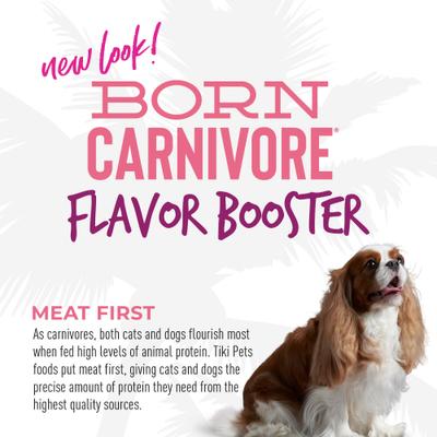 Show full view: Tiki Dog Born Carnivore Flavor Booster Salmon Bisque Non-GMO Wet Dog Food Topper, 1.5-oz pouch, case of 12 slide 8 of 11