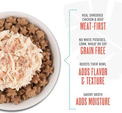 Tiki Dog Born Carnivore Protein Booster Chicken & Beef Recipe in Broth Grain-Free Dog Food Topper, 2.1-oz pouch, case of 12 slide 2 of 8