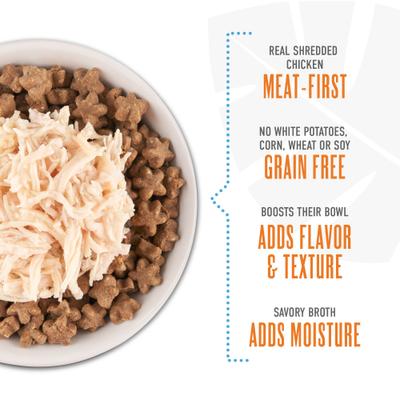 Show full view: Tiki Dog Born Carnivore Protein Booster Chicken Recipe in Broth Grain-Free Dog Food Topper, 2.1-oz pouch, case of 12 slide 8 of 9
