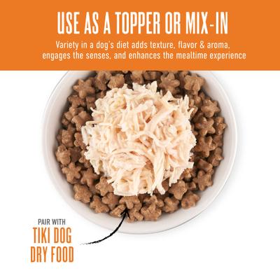 Show full view: Tiki Dog Born Carnivore Protein Booster Chicken Recipe in Broth Grain-Free Dog Food Topper, 2.1-oz pouch, case of 12 slide 9 of 9