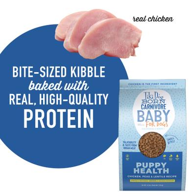 Show full view: Tiki Dog Born Carnivore Puppy Health Grain-Free Chicken, Peas & Lentils Recipe Dry Dog Food, 3.5-lb bag slide 7 of 10