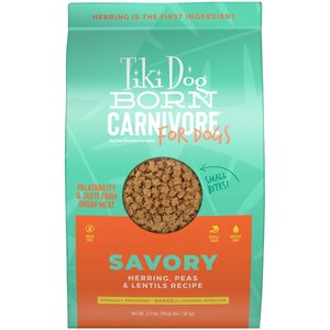 Tiki Dog Born Carnivore Savory Grain-Free Herring, Peas & Lentils Recipe Dry Dog Food, 3.5-lb bag