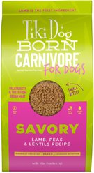 Tiki Dog Born Carnivore Savory Grain-Free Lamb, Peas & Lentils Recipe Dry Dog Food, 10-lb bag