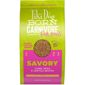 Tiki Dog Born Carnivore Savory Grain-Free Lamb, Peas & Lentils Recipe Dry Dog Food, 10-lb bag