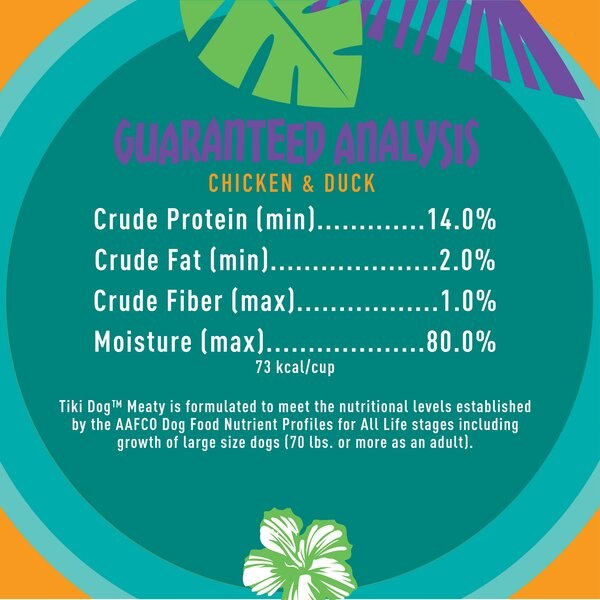 Tiki Dog Savory Chicken with Duck Recipe in Broth Grain-Free Wet Dog Food