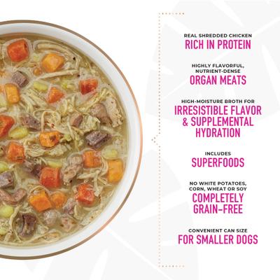 Show full view: Tiki Dog Petites Grain-Free Chicken & Chicken Liver Wet Dog Food, 9-oz can, case of 8 slide 6 of 11