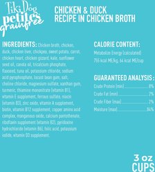 Tiki Dog Petites Grain-Free Chicken & Duck Wet Dog Food, 3-oz cup, case of 4 slide 2 of 6