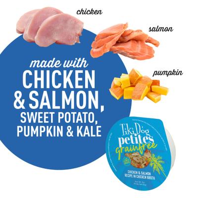 Show full view: Tiki Dog Petites Grain-Free Chicken & Salmon Wet Dog Food, 3-oz cup, case of 4 slide 4 of 8