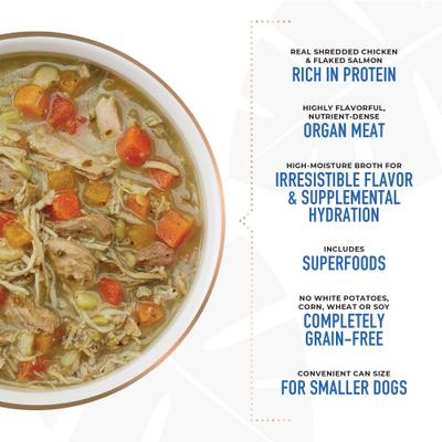 Show full view: Tiki Dog Petites Grain-Free Chicken & Salmon Wet Dog Food, 9-oz can, case of 8 slide 6 of 11