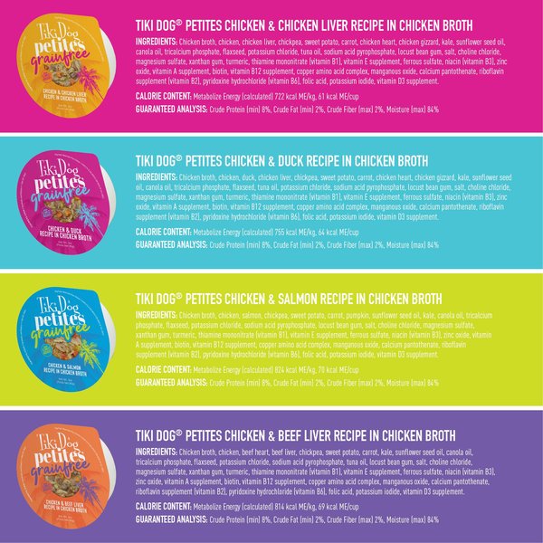 Tiki Dog Petites Turkey Pate Recipe Grain-Free Wet Dog Food, 3-oz can, case of 12