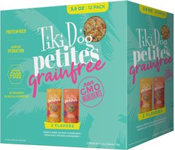 Tiki Dog Petites Variety Pack Grain-Free Wet Dog Food, 3.5-oz pouch, case of 12