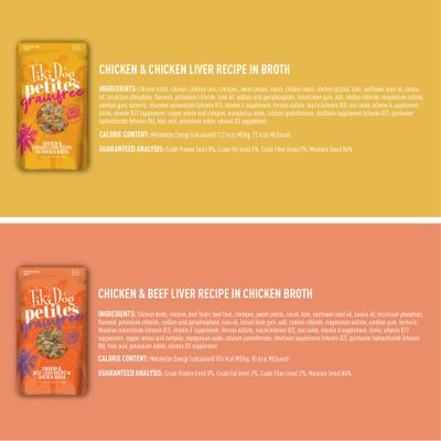 Show full view: Tiki Dog Petites Variety Pack Grain-Free Wet Dog Food, 3.5-oz pouch, case of 12 slide 4 of 11