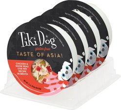 Tiki Dog Taste of the World Asia Gluten-Free Chicken & Snow Peas Stir Fry Recipe Wet Dog Food, 3-oz cup, case of 4 slide 2 of 9