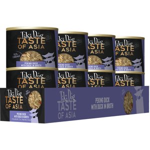 Tiki Dog Taste of the World Asia NON GMO Peking Duck with Duck in Broth Wet Dog Food, 9-oz can, case of 8