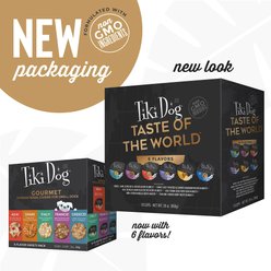Tiki Dog Taste of the World Variety Pack NON GMO Wet Dog Food, 3-oz cup, case of 10 slide 2 of 9