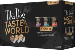 Tiki Dog Taste of the World Variety Pack NON GMO Wet Dog Food, 9-oz can, case of 8