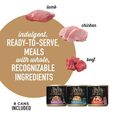 Show full view: Tiki Dog Taste of the World Variety Pack NON GMO Wet Dog Food, 9-oz can, case of 8 slide 5 of 8