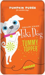 Tiki Dog Tummy Topper Pumpkin & Ginger Puree Grain-Free Wet Dog Food Topper, 1.5-oz pouch, case of 12