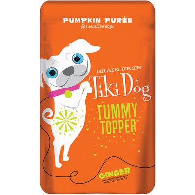 Tiki Dog Tiki Dog Tummy Topper Pumpkin & Ginger Puree Grain-Free Wet Dog Food Topper, 1.5-oz pouch, case of 12