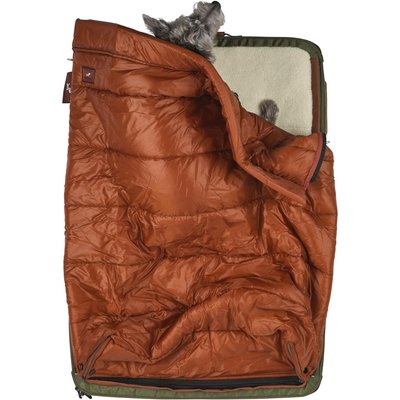 Timberdog Timberdog Ruffrest Orthopedic Ultimate Travel Cat & Dog Bed with Removable Cover, Forest Green/Teak/Rust, Medium
